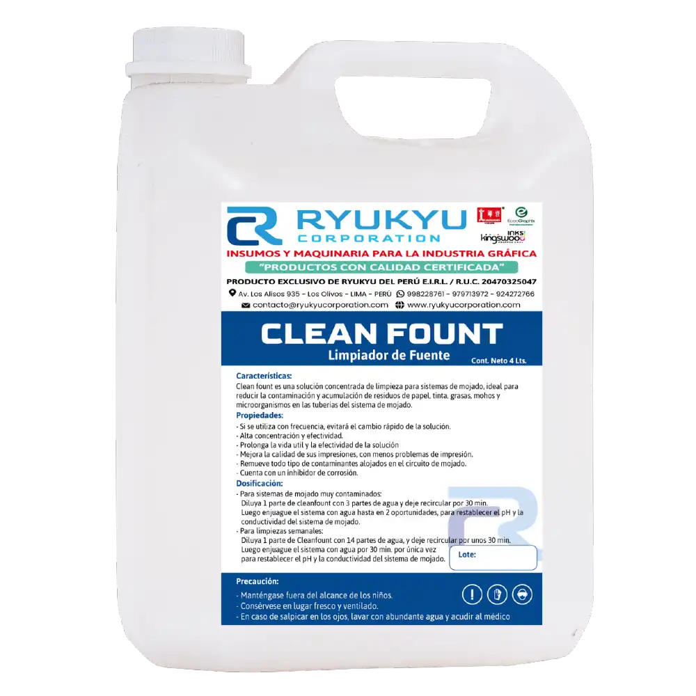 Clean Fount (Limpiador de Fuente de la Offset)