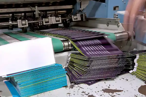 Principales tipos de impresión en papel en una prensa offset en funcionamiento.