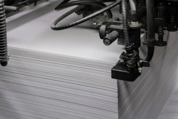 Guía sobre tipos de impresión en papel y sustratos en taller gráfico.